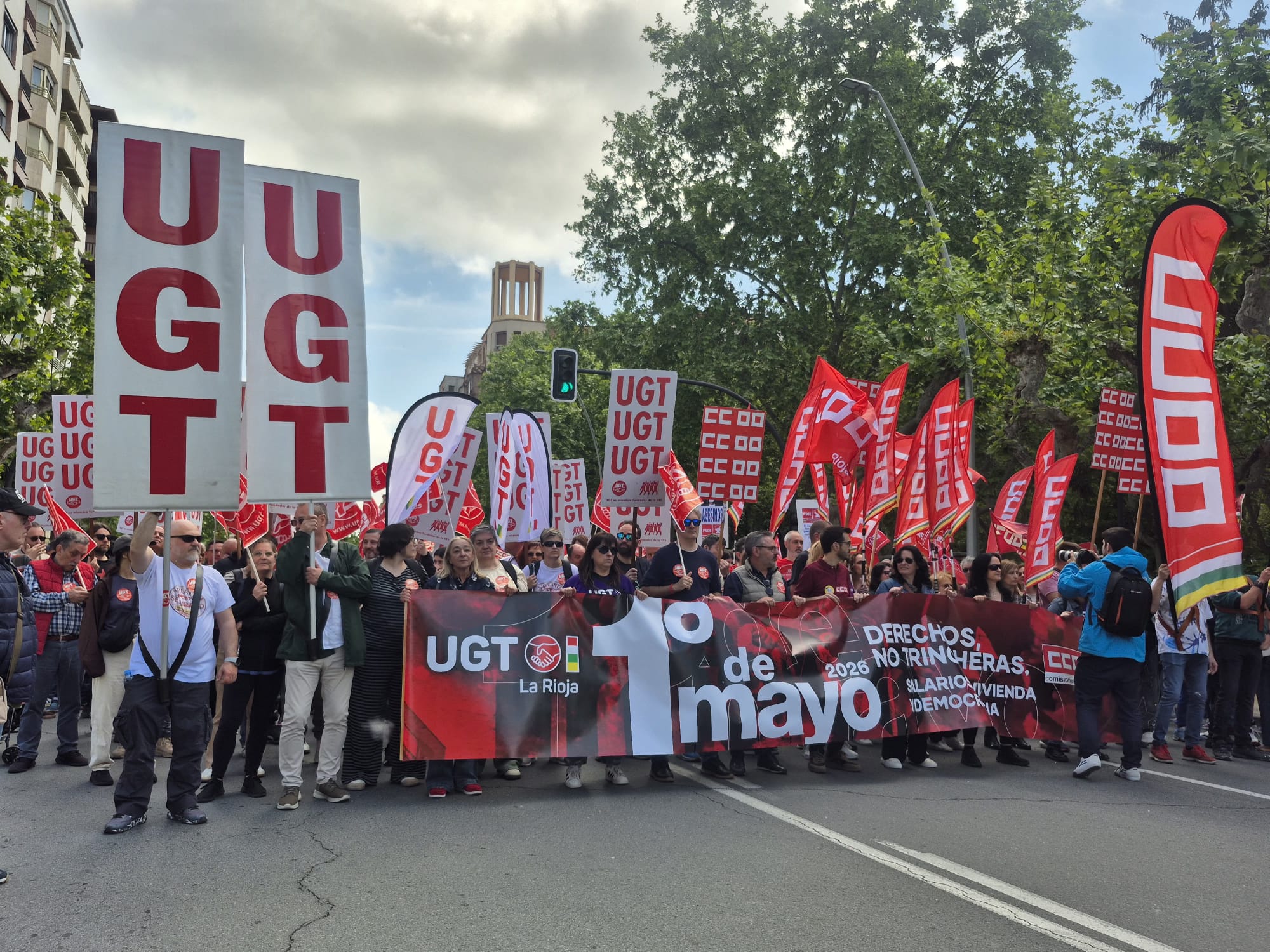 UGT-La Rioja | UGT y CCOO clamaron el Primero de Mayo por la paz, los ...