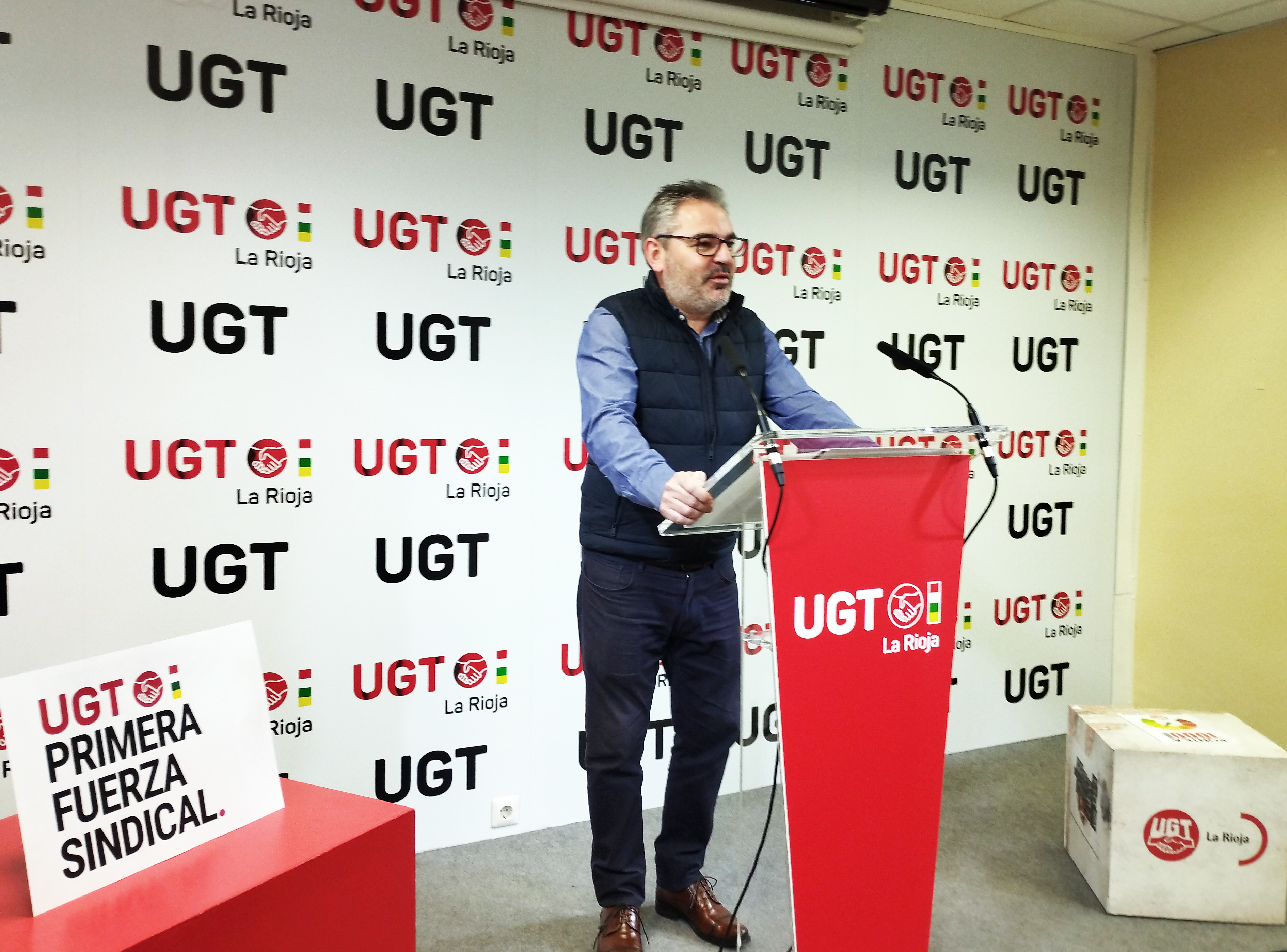 El secretario general de UGT La Rioja, Jesús Izquierdo